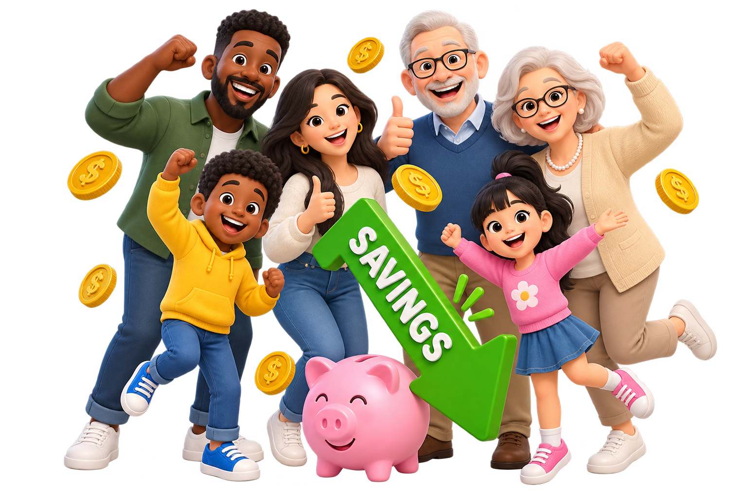 Household saving on their new plan